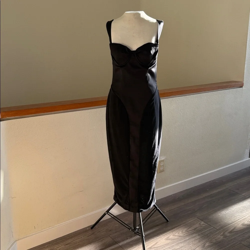 House of CB black mid length Dress size medium - Picture 9 of 15